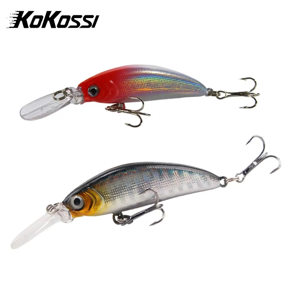 KoKossi 5.8G/7Cm Minnow Fishing Bait Carp Pesca Artificial Hard Bait Sinking Swing Perch Drag Bait Fishing Tackle