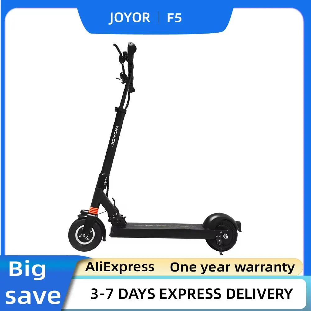 Trottinette électrique JOYOR F5 pour adultes, moteur 500W, trottinette de ville, pneus pneumatiques avant et pneus pleins arrière de 8 pouces