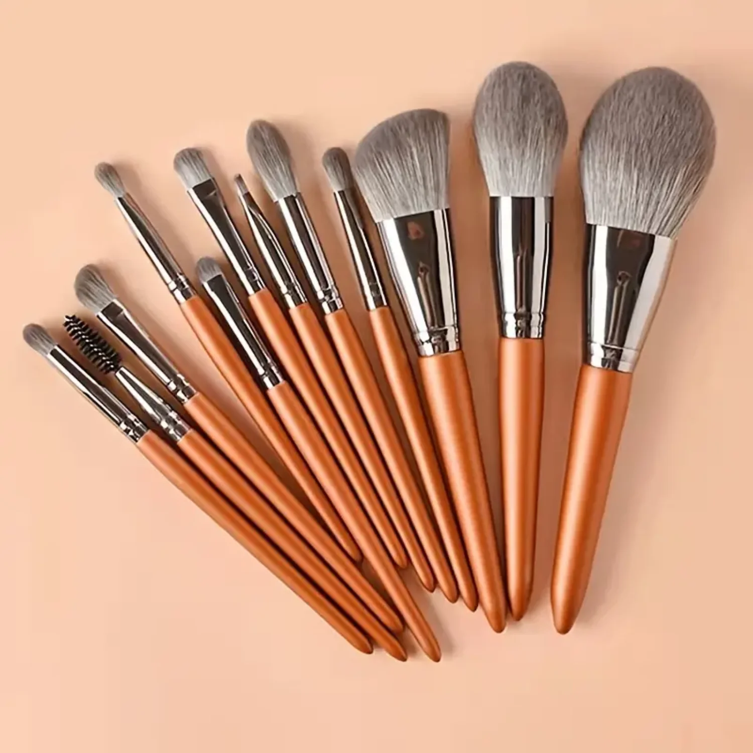 12Pcs Professional Makeup Brushes Set for Flawless Look - Includes Concealers, Foundations, Blending, Eye Shadow, Blush - Comple