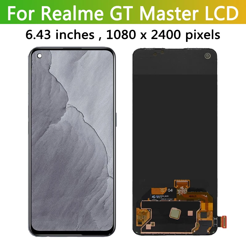 Super AMOLED For Oppo Realme GT Master Edition RMX3363, RMX3360 Pantalla lcd Display Touch Panel Screen Digitizer Assembly