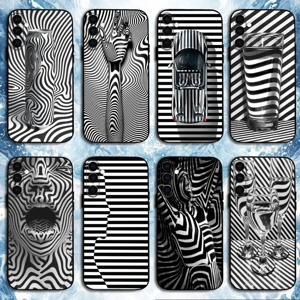 

Interesting blend of stripes2 Phone Case For Samsung Galaxy A73,A72,A71,A70,A53,A52,A51,Others Soft Black Shell