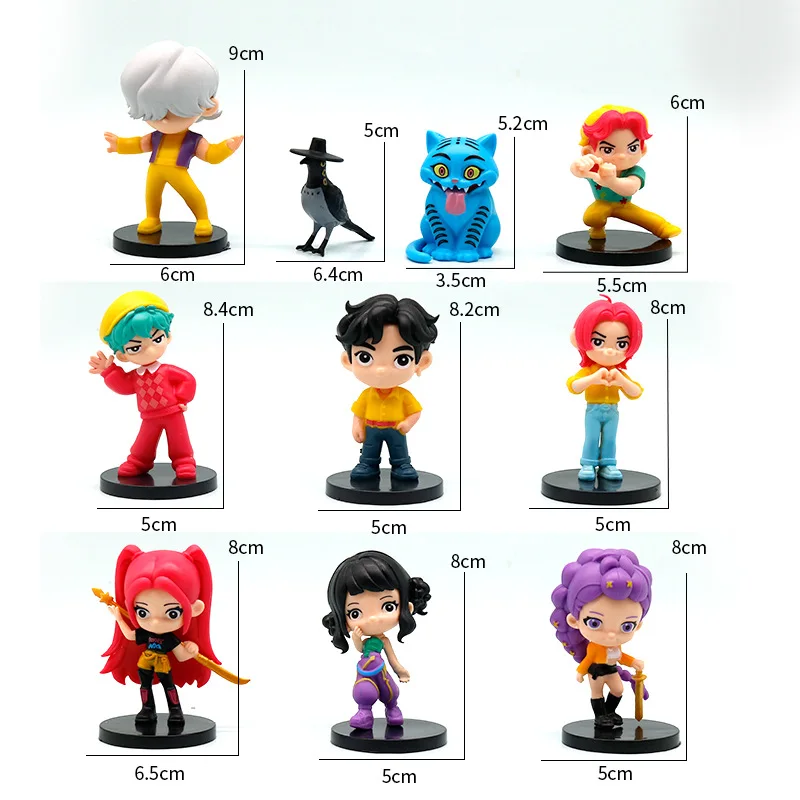 

2026 Kpop Devil Hunter Anime Q-version figurine Rumi ZoeMira anime polyvinyl chloride character collection desktop trinkets gift