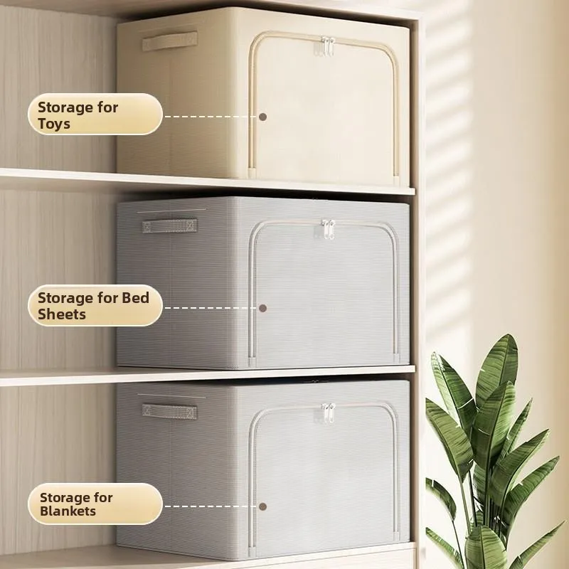 Nieuwe Thiened Ox Doek Opbergdoos Stof Kunst Waterdichte Pure Kleur Serie Organizer Box Thuisgebruik Stabiele Opbergdoos