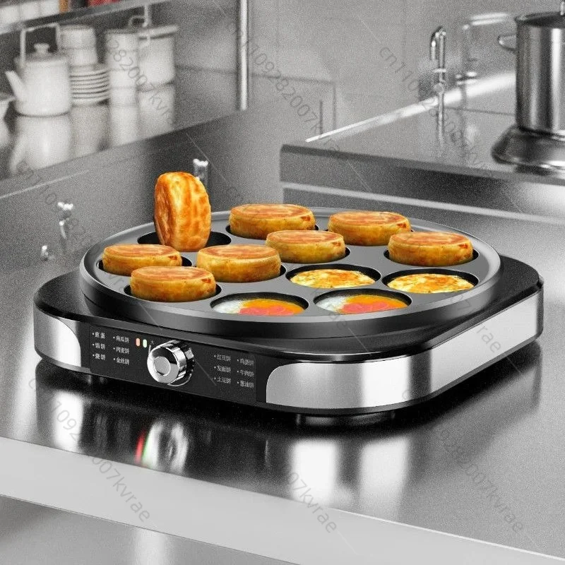 Twelve-hole omelette pan Plug-in non-stick deepened home business universal egg burger pan