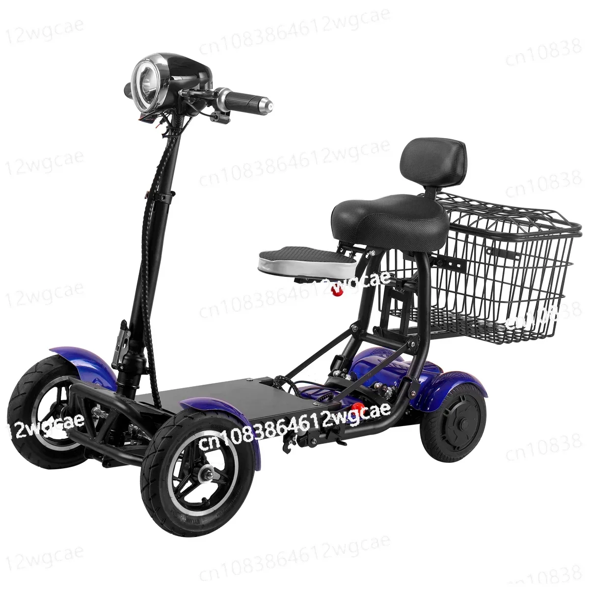 2020 36V Lithium Ion Battery 4 Wheel Folding Mobility Scooter New Mini Adult Portable Foldable Scooter Electric Bicycle