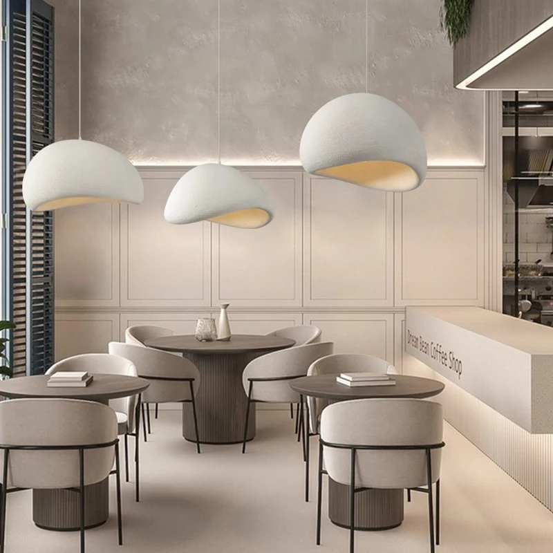 Luminaire suspendu moderne Wabi Sabi nordique, luminaire suspendu pour table à manger, E27, chambre à coucher, salon, décoration de la maison, loft, bar