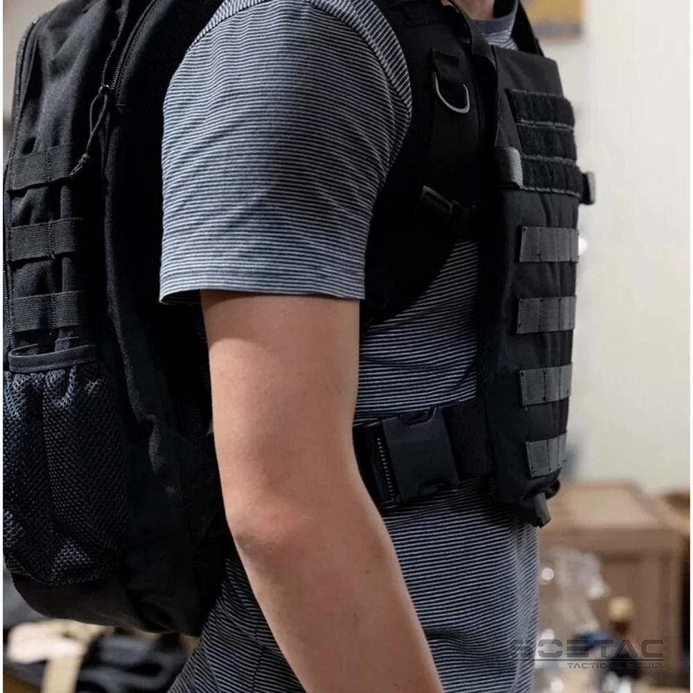 SOETAC Outdoor Tactical Ballistic Backpack Vest Concealed Armor Rapid Response Pack Bulletproof Hunting Vest with Molle Webbing