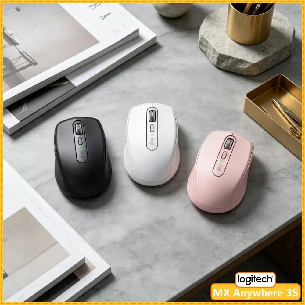 Wireless MX Anywhere 3S - Darkfield 8K DPI, 70-Day Battery, Hyper-Scroll, Great for Mobile Stationery Shop & Community Event