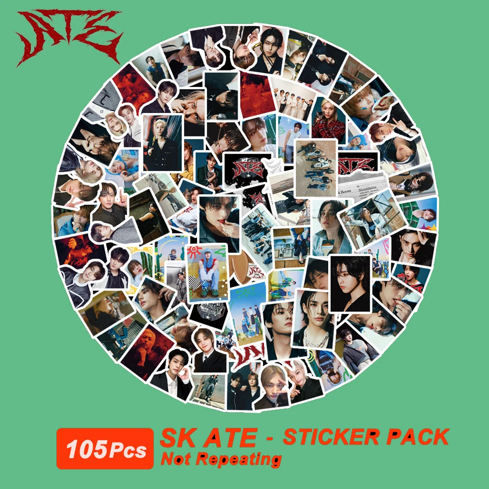 105pcs KPOP Stay ATE Merch Photo Tapes New Album Decorative Scrapbooking Book Adhesive Fan Collection Merch Gift