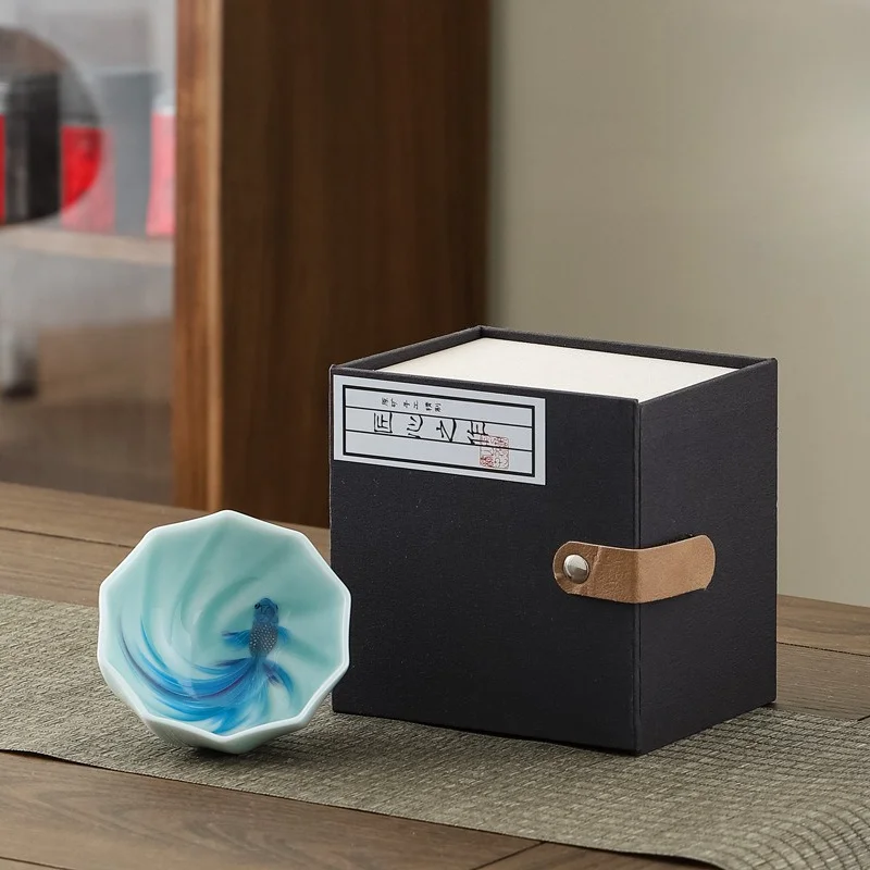 ถ้วยชงชาทรงพิเศษลายปลาคาร์ฟจาก - Celadon Ceramic Cup บทวิจารณ์และราคา