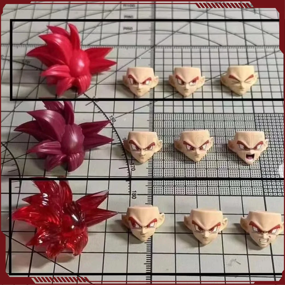 

In Stock Air Studio Air03/04/05 Super Saiyan God Son Goku Heads Kit Accessories Red God Breath Goku Dragon Ball Hair Face Kits