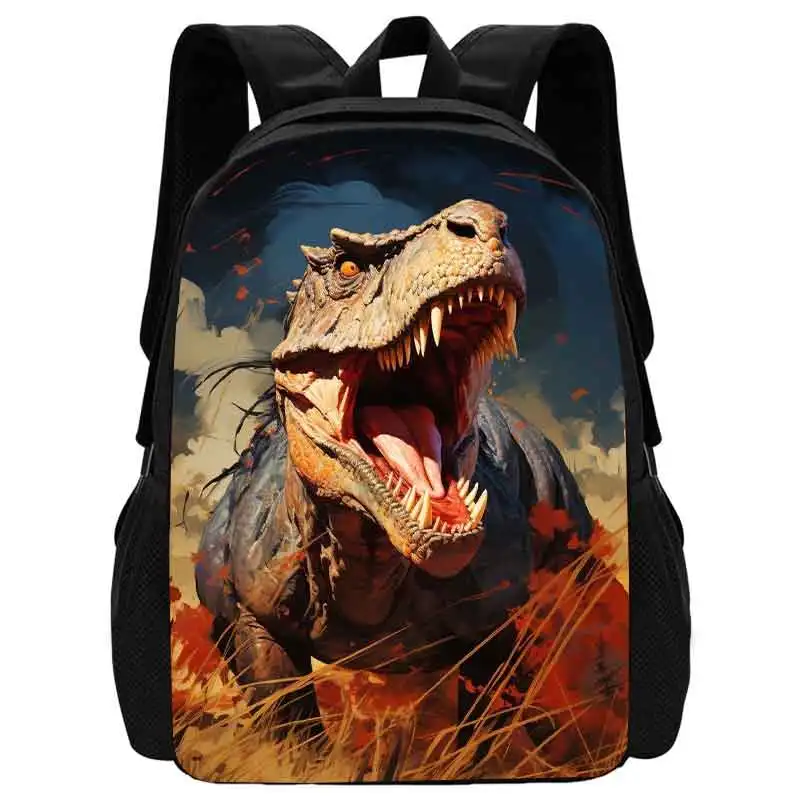 Mochila escolar de dinossauro Mochila para crianças, Sacos leves para meninos, Impressões de animais dos desenhos animados, Mochila infantil durável