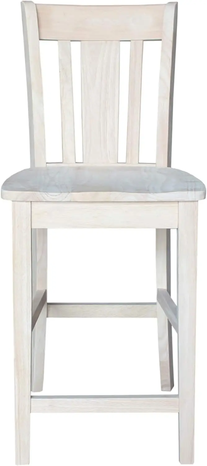 IC International Concept, San Remo Counter stool 225Lbs ความจุ WT, ไม้จริงแข็ง, parawood ที่แข็งแรง, ความสูงของที่นั่ง24 ", DIY,