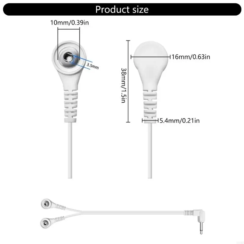 اتصال مزدوج عشرات استبدال كابل درع 2.5 مللي متر 3.5 مللي متر المقابس إلى 3.5 مللي متر المفاجئة أقطاب كهربائية لتحفيز العضلات #2