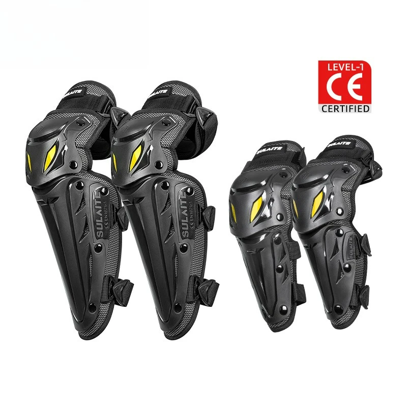 Motocross Knee Pad Moto Protection Riding Elbow Guard Motorcycle Motorbike Off-road Racing MTB Knee Pad Carbon Fiber Anti-Impact