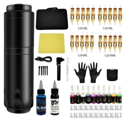 Tattoo Kit JC Hot Cool Tattoo Pen Kit for Permanent Makeup Tattoo Machine Kit Wireless Tattoo Power Supply Tattoo Gun Kit
