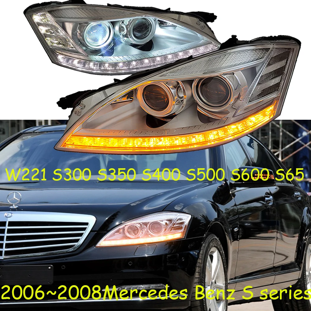 1pcs car bumper headlamp for Mercedes Benz W221 headlight S300 S350 S400 S500 S600 S65 2006~2008y for Benz W221 fog light