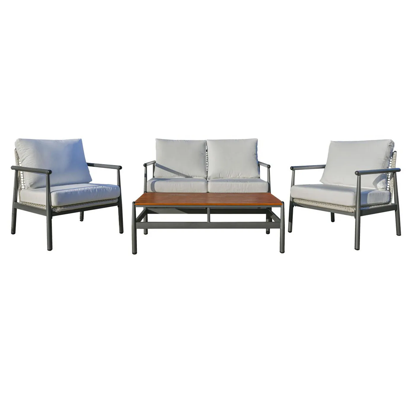 

New Arrival Modern Design 4pcs Outdoor Furniture Sofa Set for Hotel Living Room and Garden Use