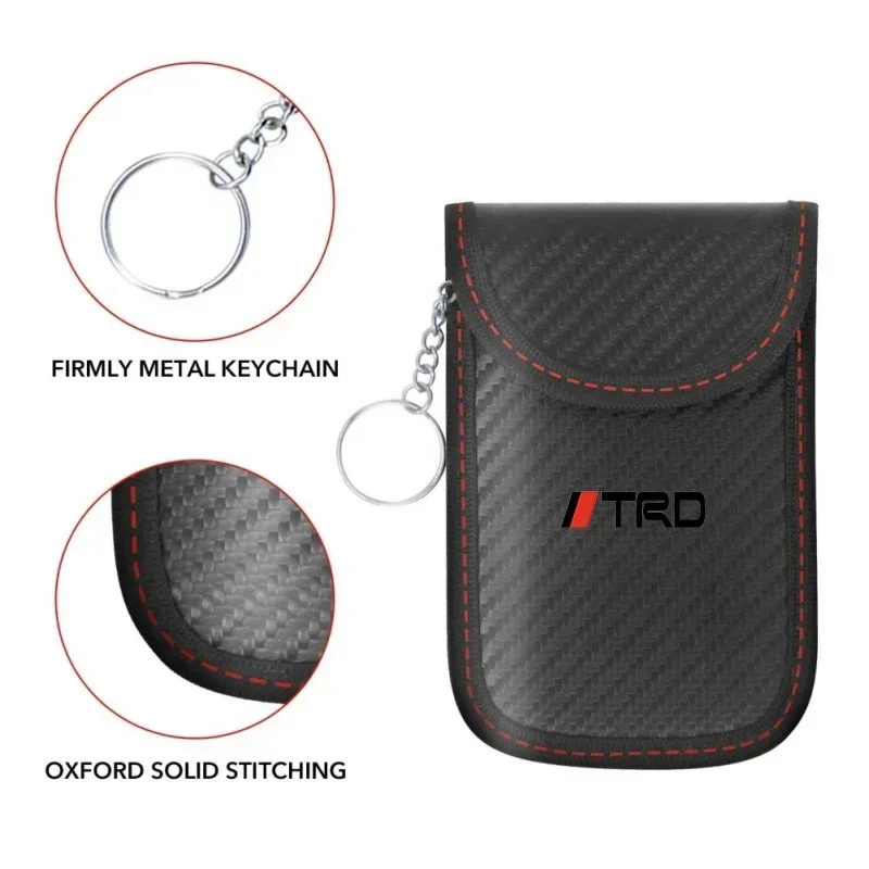 Newest  Universal Anti-theft Car Key Fob RFID Signal Blocker  Blocking Pouch For TRD TOYOTA Crown Reiz Corolla Prada Alphard Ya