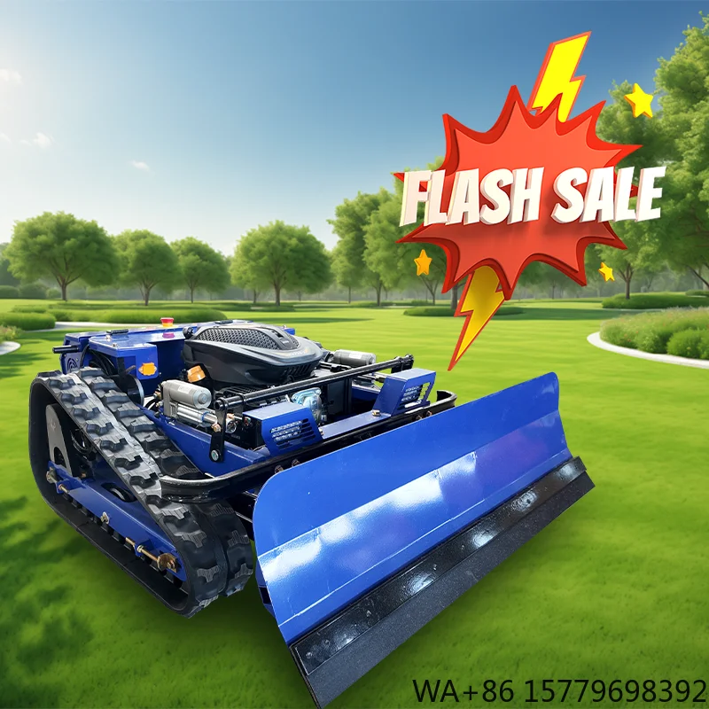Standard Configuration of Chassis Height Adjustment and Remote Start Farm Fully Automatic Remote Control Crawler Garden Mower