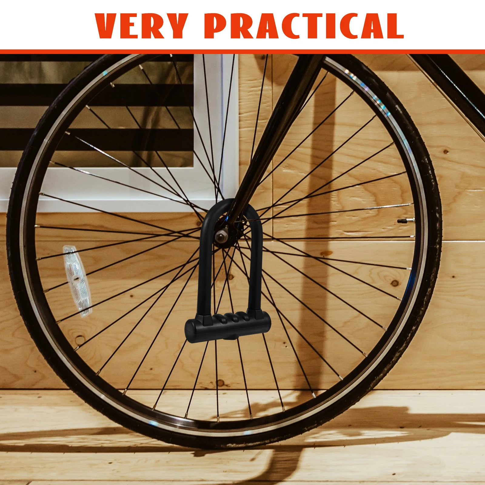

U-shaped Silicone Lock Bike Heavy Duty Portable for Electric Cycle Iron Bicycle