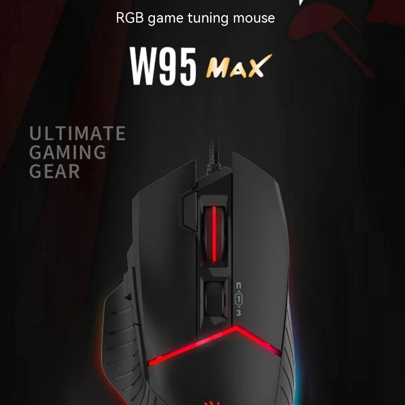 

Проводная мышь A4tech Bloody W95MAX, эргономичная, 8 макропрограмм, 8k FPS BC3332-A, 12K, пользовательский двигатель, RGB, игровая мышь для киберспорта, подарки