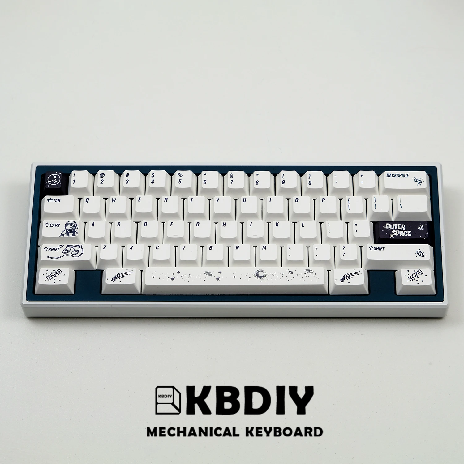 kbdiy cereja perfil japones espaco exterior keycap conjunto para teclado de jogos mecanicos keycaps pbt mx switches iso cute143 teclas 01