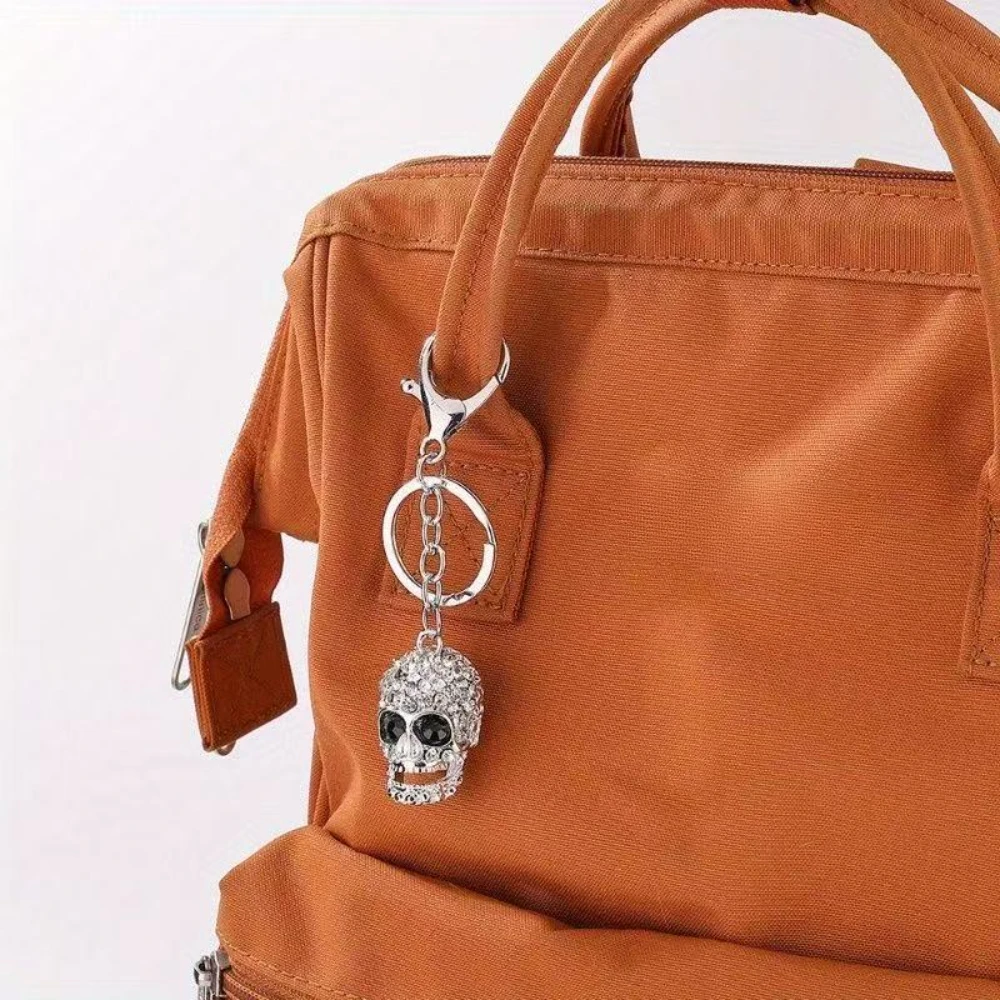 Vintage-Charme Originalität Halloween Metall-Schlüsselanhänger Beliebter Mode-Schmuck für Männer und Frauen Totenkopf-Schlüsselring Anhänger Geschenkverpackung – Detail 3