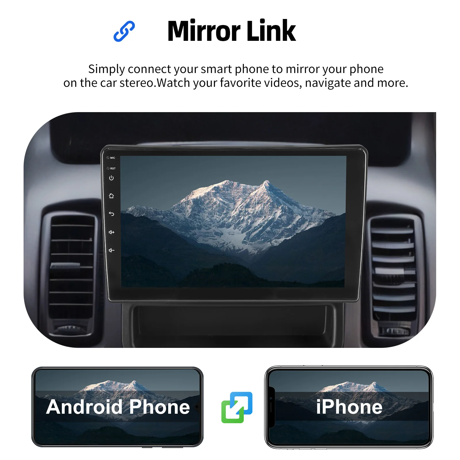 ESSGOO Android 15 10.1 Zoll IPS Touchscreen Für Opel Vivaro A Renault Trafic 2 Apple Carplay Autoradio GPS Navigation WIFI Lenkradfernbedienung RDS FM Bluetooth USB Spiegel Link ASP Sound Canbus Geteilter Bildschirm – Detail 12