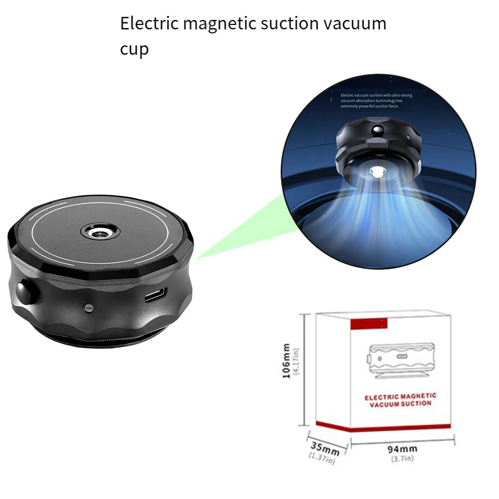 Sports Camera Magnetic Bracket Type-C Rechargeable Vacuum Electric Suction Cup For DJI Pocket 3/Action5/instaX4 Camera Parts