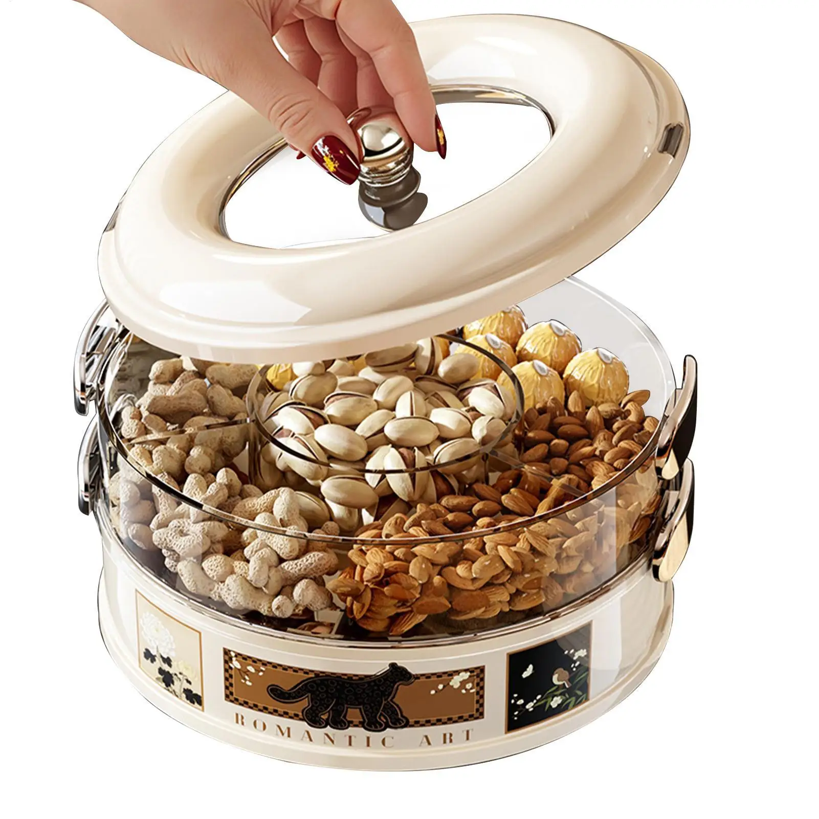 

Adult Snack Box Rotating Wide Mouth Stackable Snack Box Container Containers For Family Students Adults Men Women Kitchen Home