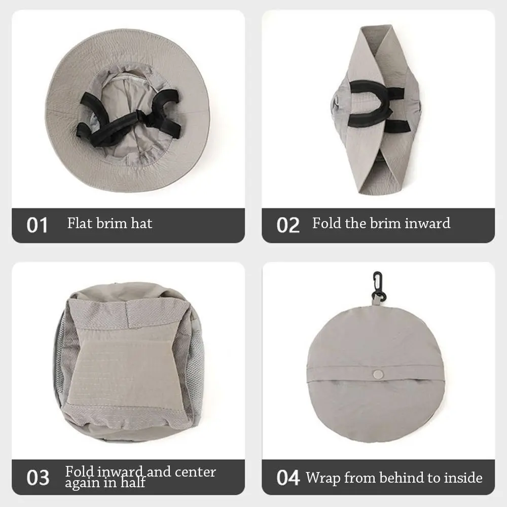 Topi Bucket tahan air perlindungan matahari, topi berkemah mendaki Anti-UV, topi matahari mendaki gunung, topi Panama