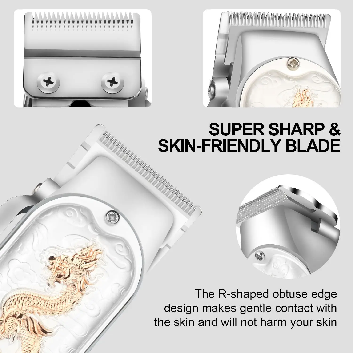 

SZT Dedicated Hair Clipper Metal LCD Digital Carving Rechargeable Electric Scissor Set for Mother and Child Machines