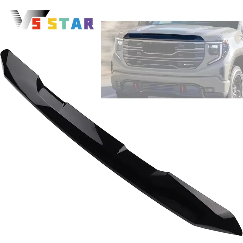 

Прочная передняя верхняя решетка, накладка на капот для GMC Sierra 1500 2022-2024 3.0L 3.7L 5.3L 6.2L Black CWJ-101, новинка