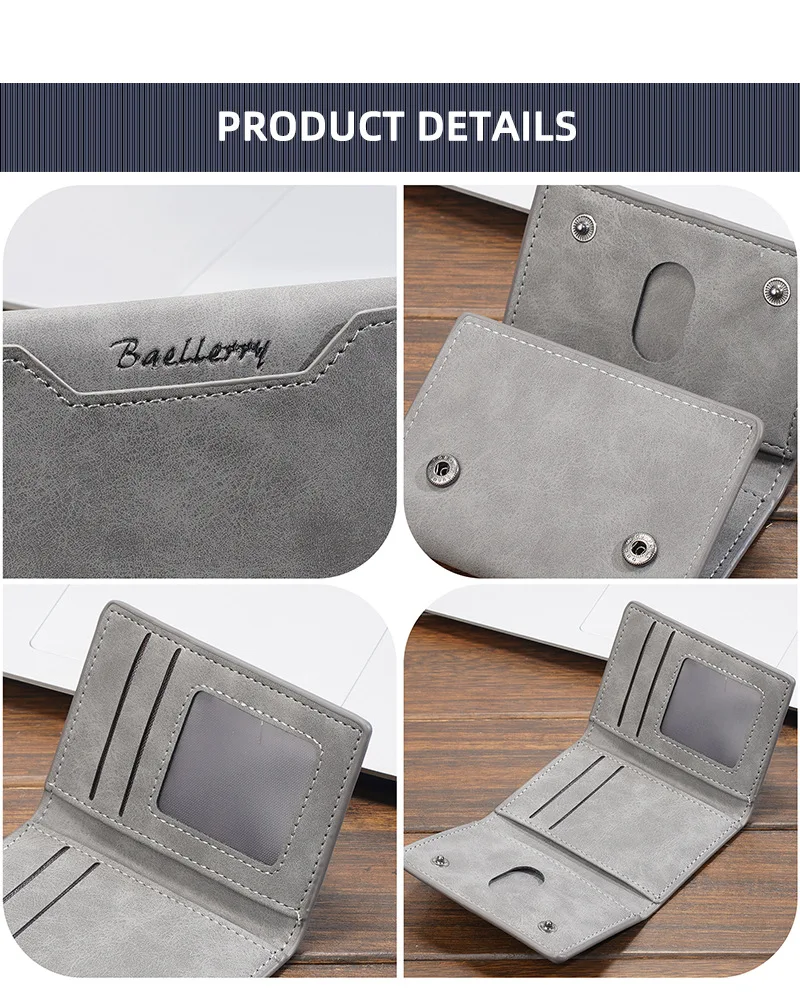 Baellerry Tragbare Mini-Geldbörse für Herren, Dünner Kartenorganizer, Koreanischer Stil, Kartenhalter, Kleine Aufbewahrungstasche für Männer – Detail 20