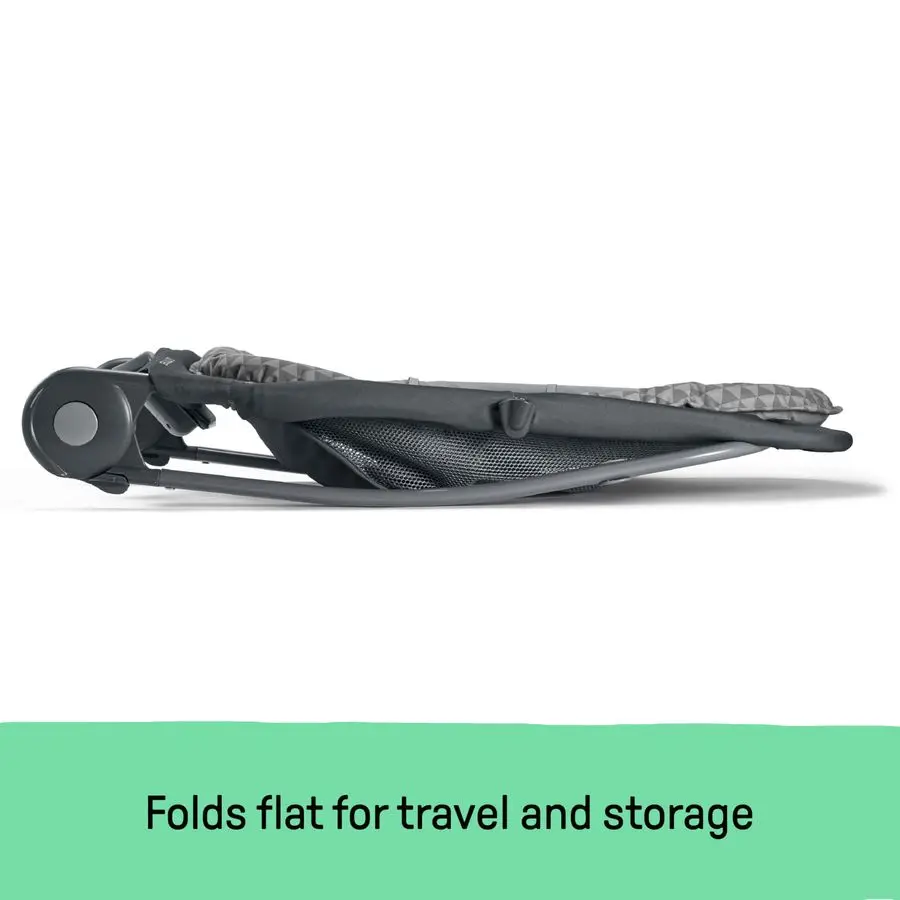 2in1 Bouncer amp Rocker Duo رمادي وأزرق مخضر، هزاز ومحمول مريح ومحمول للأطفال يتضمن ألعابًا ناعمة ومهدئة