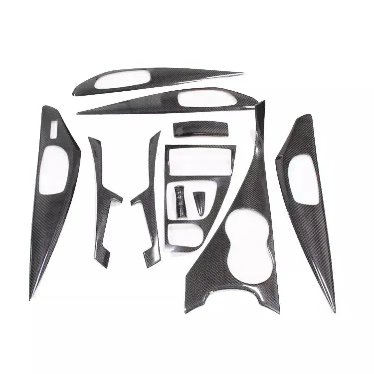 

Q50 Q50L Interior Parts 11pcs/Set Carbon Fiber Interior Parts Display Panel Rear Door & Front Door Panels 2014-2017