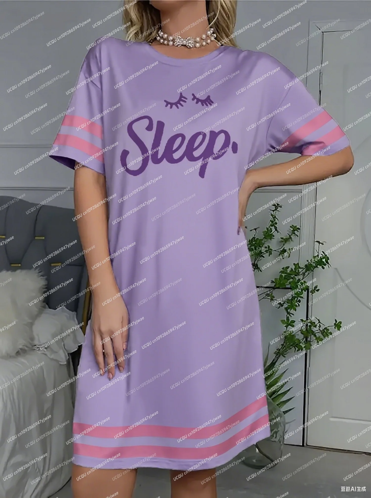 2025 ฤดูร้อนใหม่ผู้หญิงเสื้อยืดหลวมสบายๆพิมพ์ O-คอเลดี้เสื้อแขนสั้นผู้หญิงเสื้อผ้า