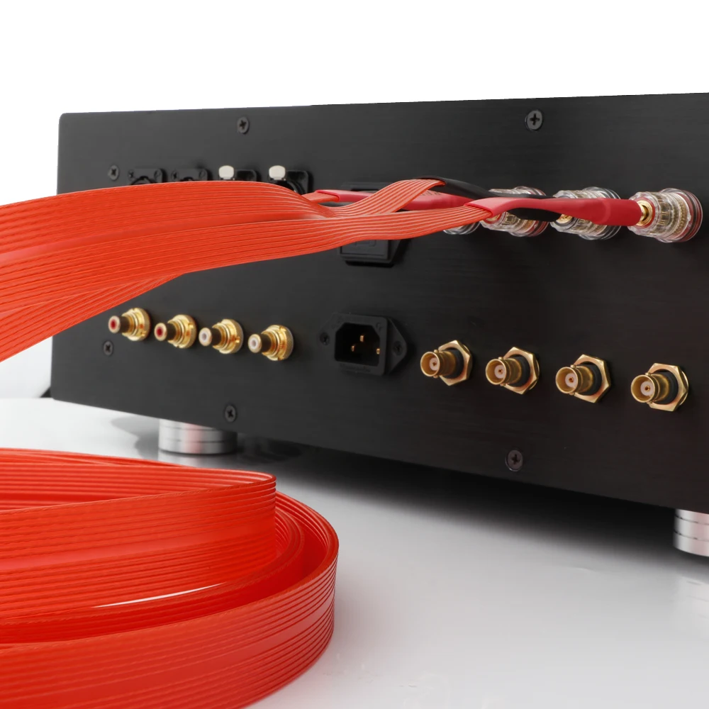 Nordost Red Heaven Speaker Cable Silver-Plated OFC  Wire Flat Hifi  Audiophile Aable For Amplifier DVD CD Spader Banana