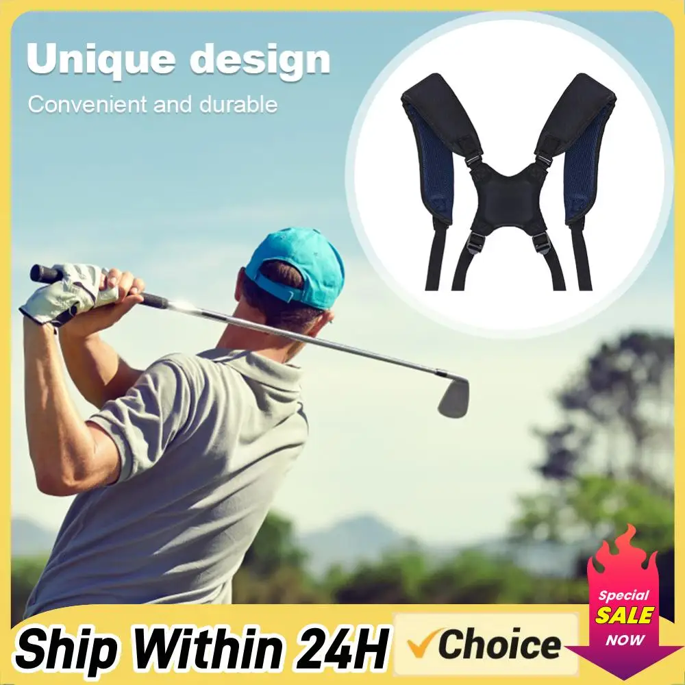 

Двойной регулируемый плечевой ремень для гольф-сумки с мягкой подкладкой, сменный, комфортный, с 4 поворотными пряжками, аксессуар для гольф-сумки