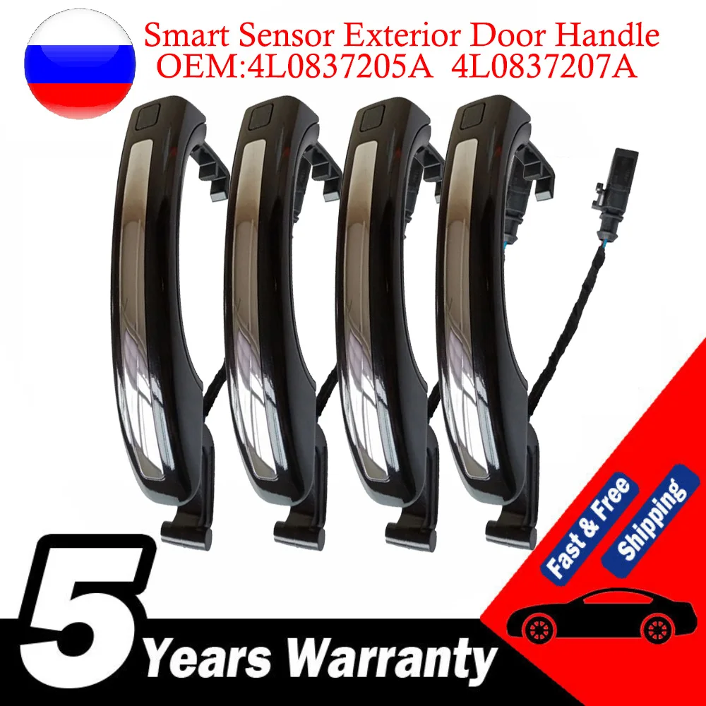 

New 4Pcs Bule or Black Smart Sensor Exterior Door Handle for Audi Q7 2007-2015 4L0837205A 4L0837205B 4L0837207A