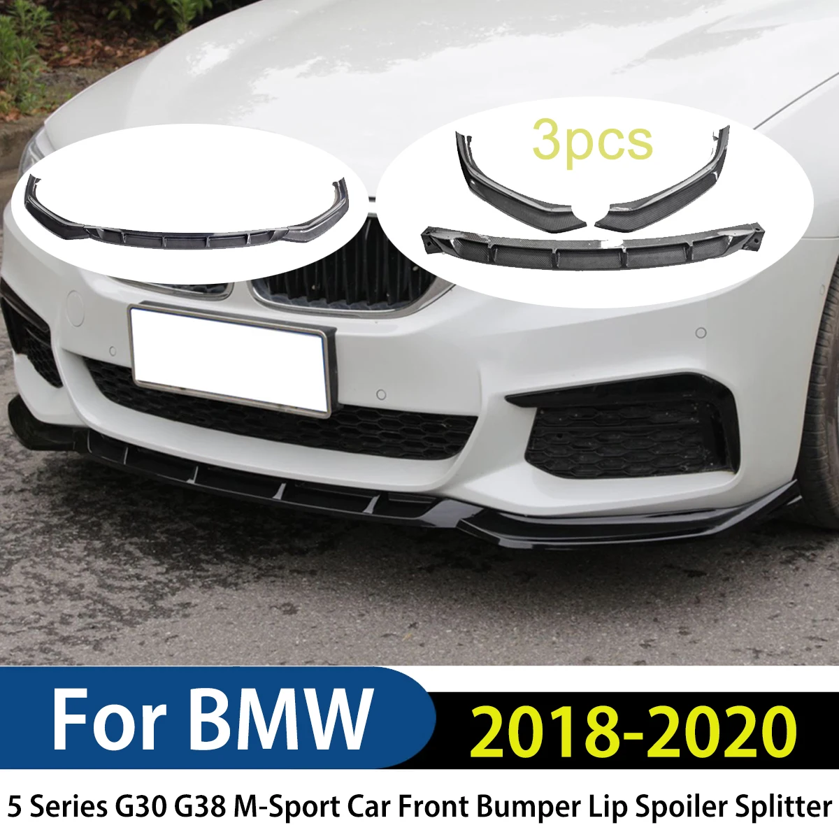 

Для BMW 5 серии G30 G38 M-Sport 2018 2019 2020 автомобильный передний бампер спойлер сплиттер защита диффузор авто аксессуары тюнинг