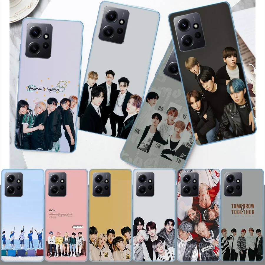 T-Txt B-Boy B-Band Cover Case For Xiaomi Redmi Note 12S 12 11 Pro Plus 11T 11S 10 5G 10S 9 9T 9S 8 8T 7 5 Pro TPU Phone Clear Lu