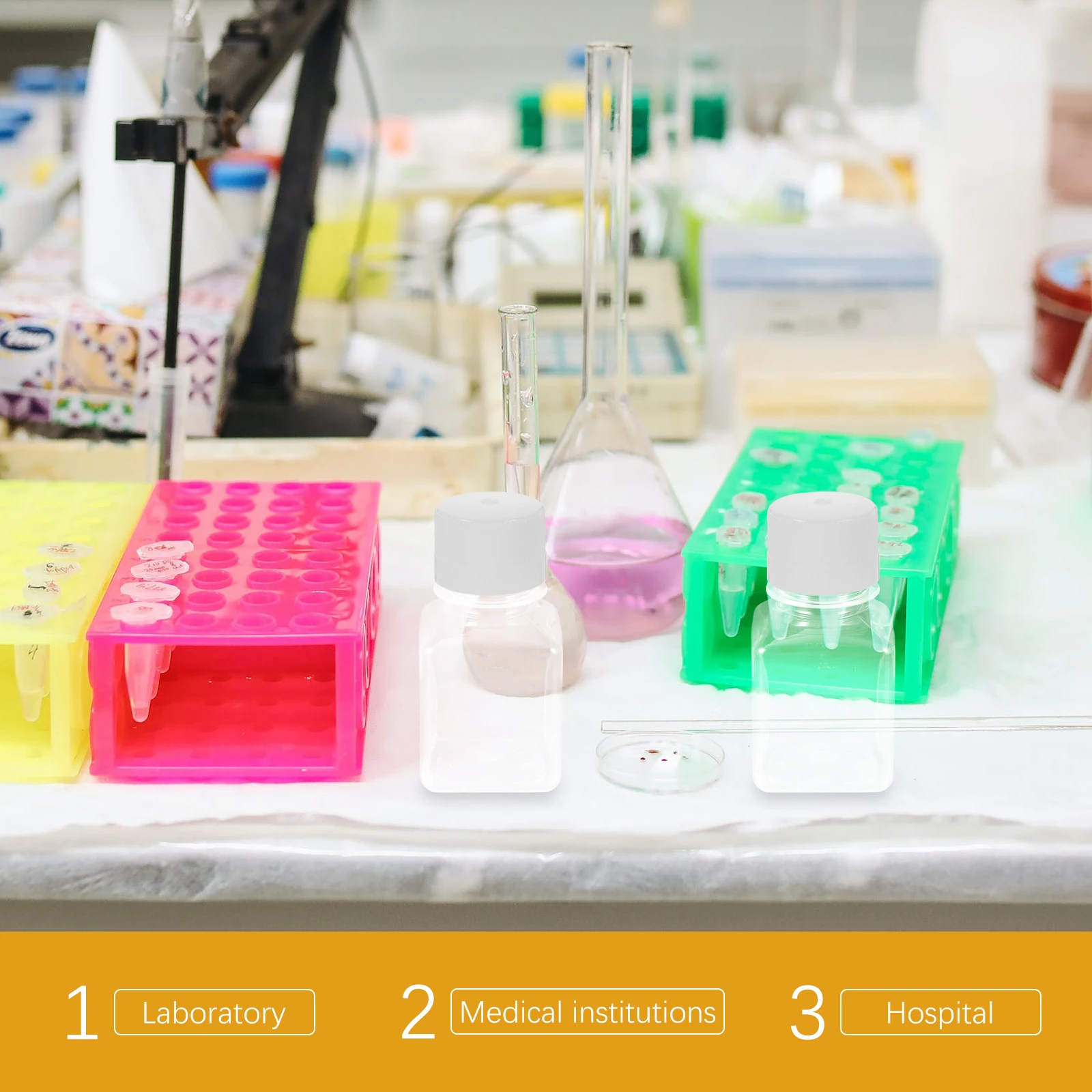 

2 Pcs Serum Bottle Plastic Reagent 125ml Seal Storage Vial Container Transparent Sample Sealing