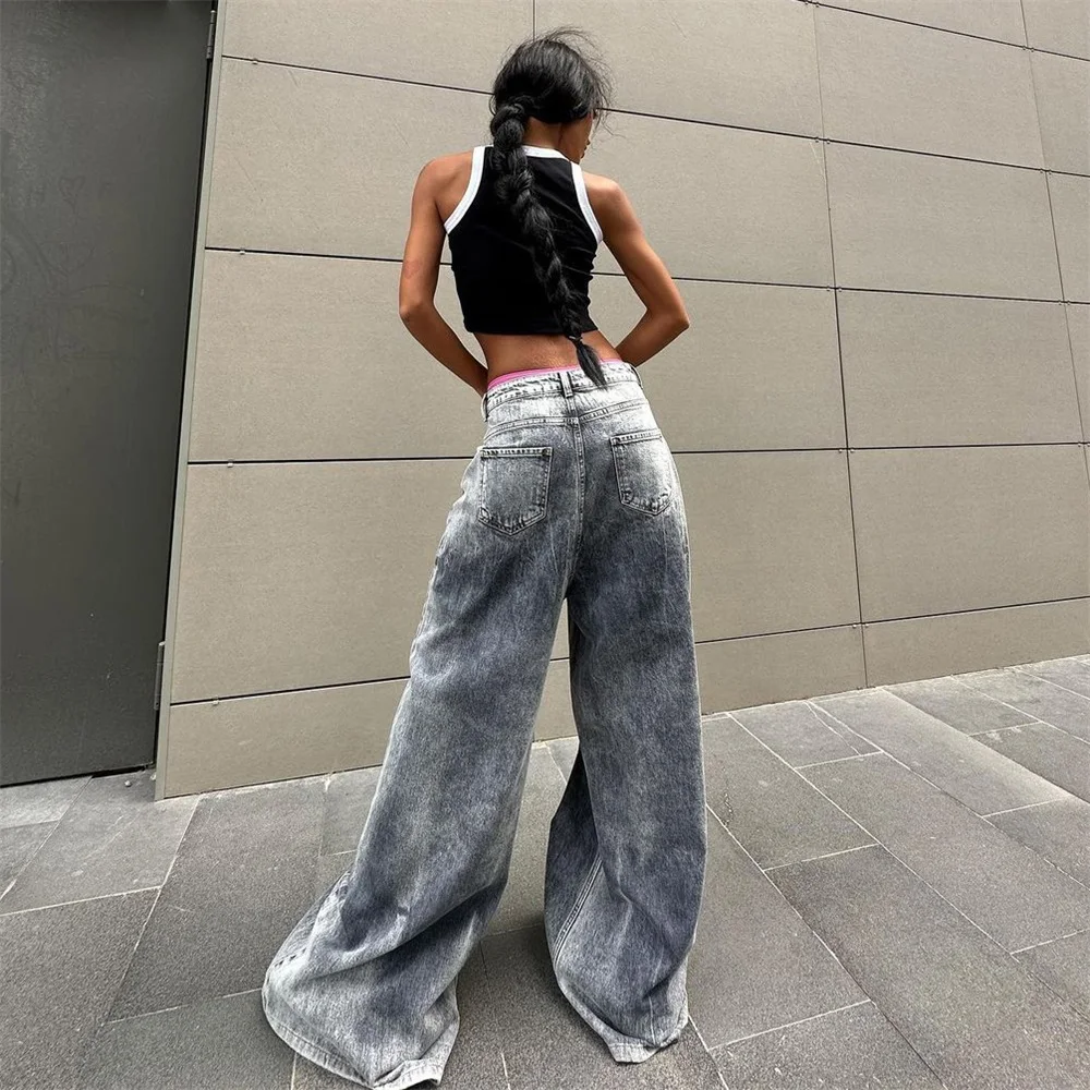 Oversized Trousers Harajuku Casual Baggy Jeans For Women Streetwear Hip Hop Pantalones Women Y2K High Waist Loose Wide Leg Pants