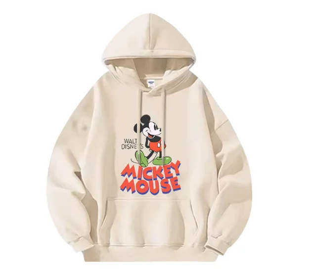 Disney Mickey Mouse Bedruckter Kapuzenpullover Damenbekleidung Herbst und Winter Trendige Marke Mickey Cartoon Animation Peripheriekleidung