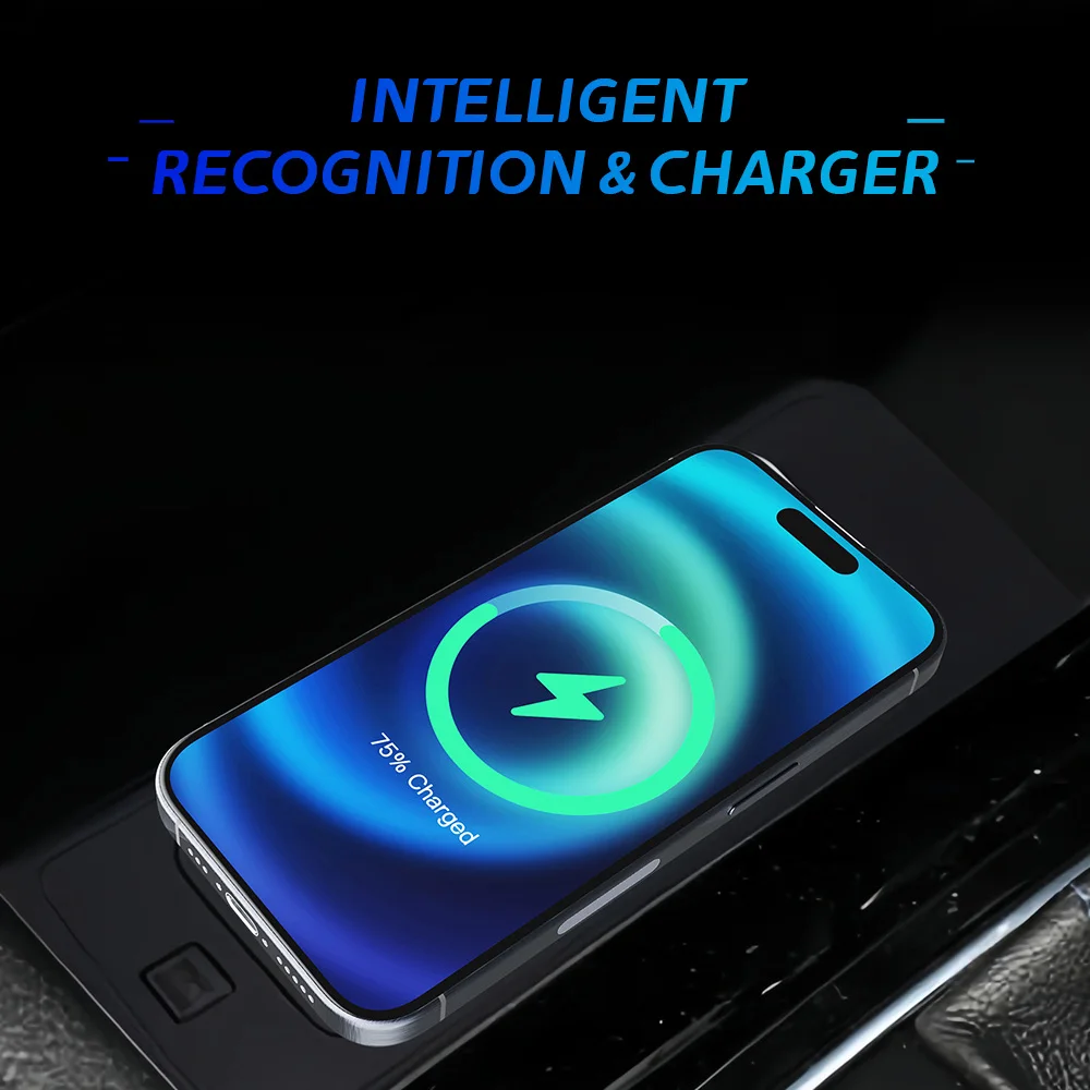 15W Car wireless Charging Pad For Jeep Compass 2020-2023 Phone Charger Holder Mobile mount Fast charge Plug and Play Interior
