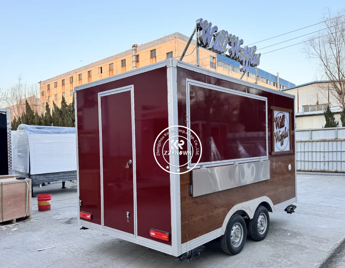 

2025 Food Trailer Fully Equipped Fast Food Cart Mobile Kitchen Concession Food Truck Trailer