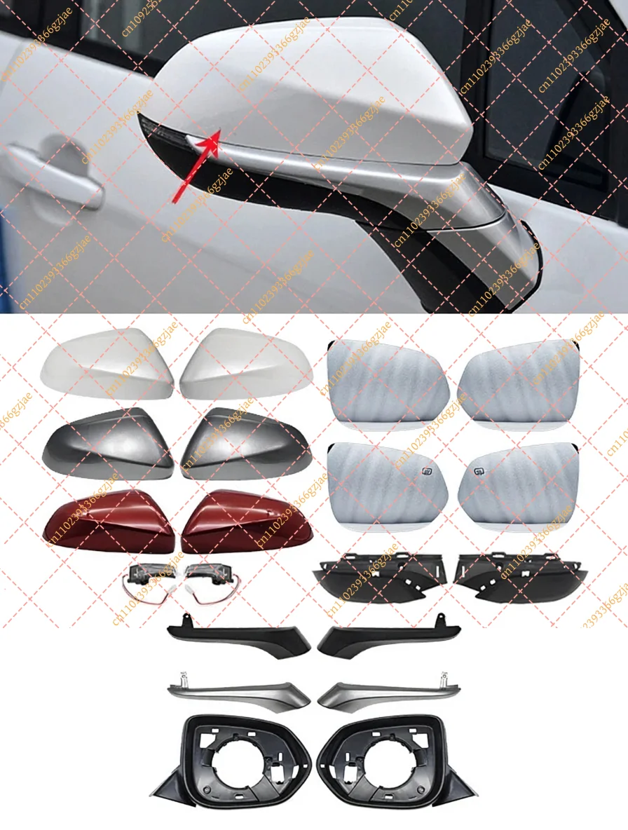 Mirror Turn Signal Light Lamp Lens for Changan CS15 2019-2021 CS35 Plus 2018-2020,Rearview Mirror Frame Bottom Cover Replacement