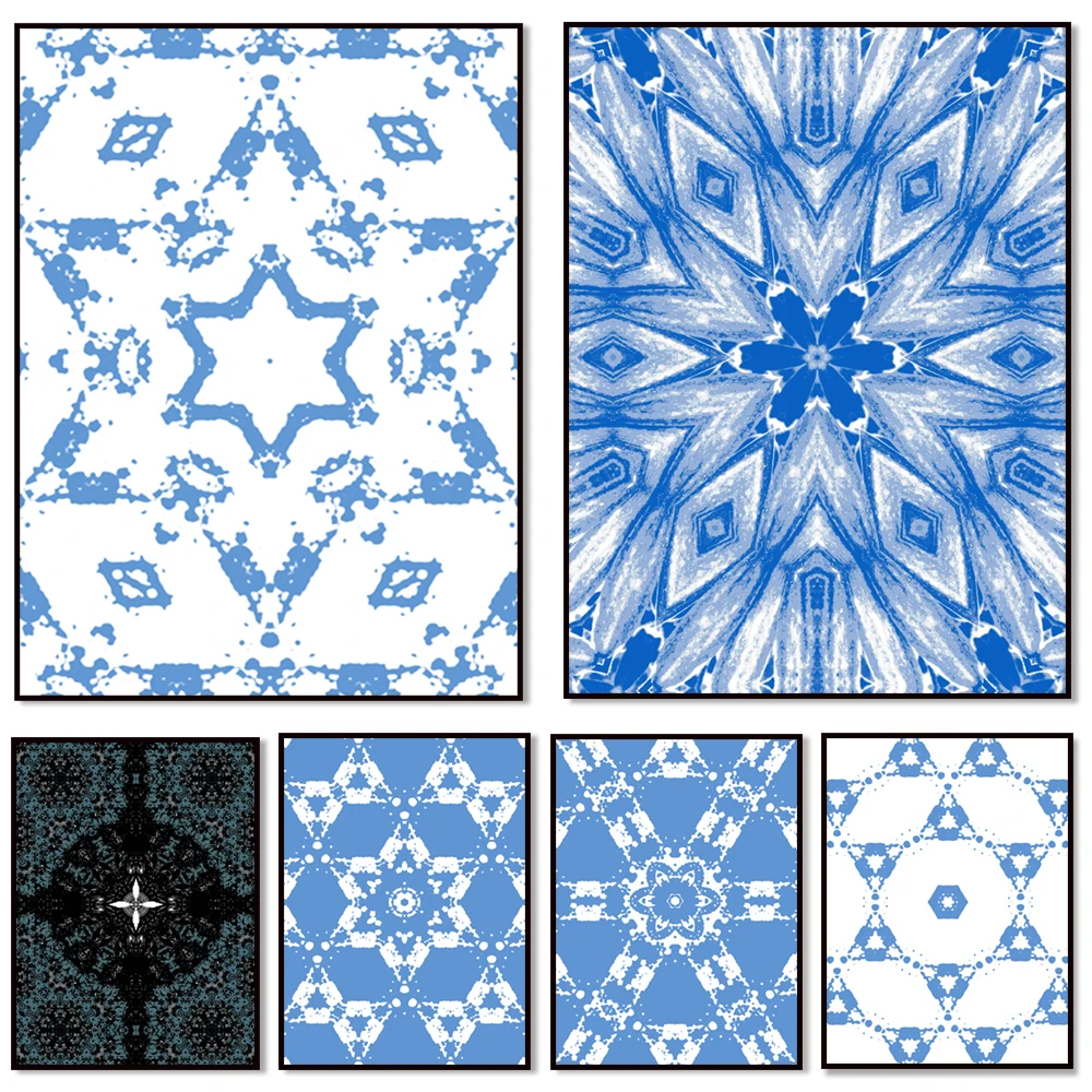 Heimdekoration, nordisches, minimalistisches Thai-Mandala, geometrisches, abstraktes Muster, dekoratives Gemälde-Poster